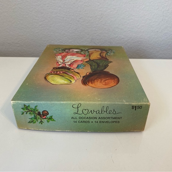 8 Vintage Box Quality Crest Greeting Cards Unused “Lovables” All Occasion - Picture 8 of 8